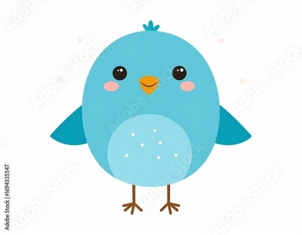 Obraz 正面を向いた子供の可愛い鳥