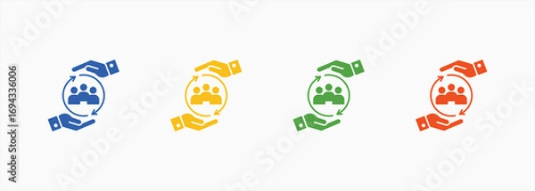 Obraz Retention Icon Collection Set Color Multiple Style