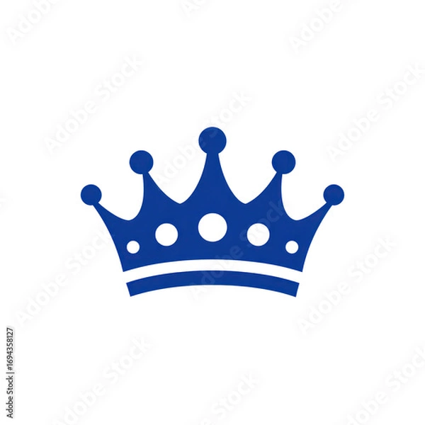 Fototapeta Minimal royal crown icon design flat style bold color on transparent background
