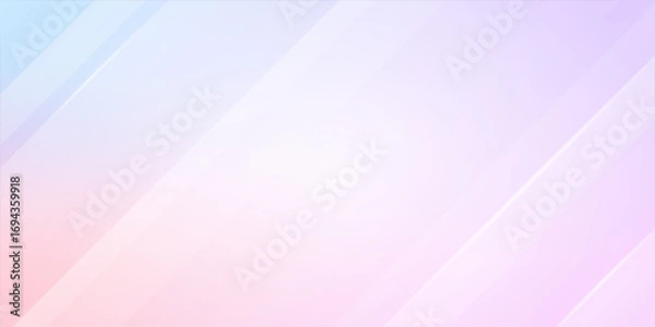 Fototapeta Pastel pink and blue blur backdrop with transparent shapes line. Light gradient vector banner. Background abstract purple sky. Soft blurred light bg. Pastel gradation water cover design