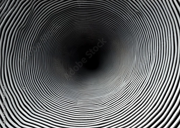 Fototapeta Hypnotic Tunnel of Concentric Lines