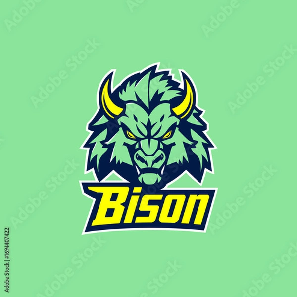Obraz Savage Bison Team Mascot Logo