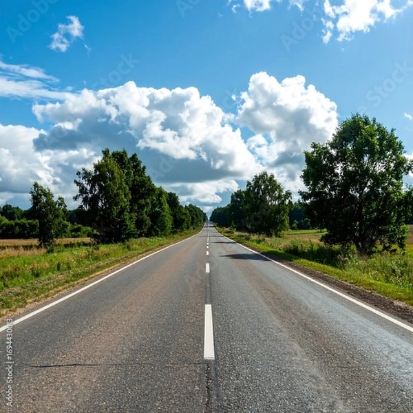 Obraz Empty road stretches into a bright sky