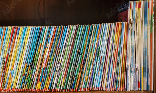 Obraz Comic book collection on shelf