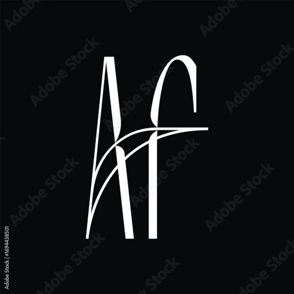 Obraz Initial letter Af logo design 
