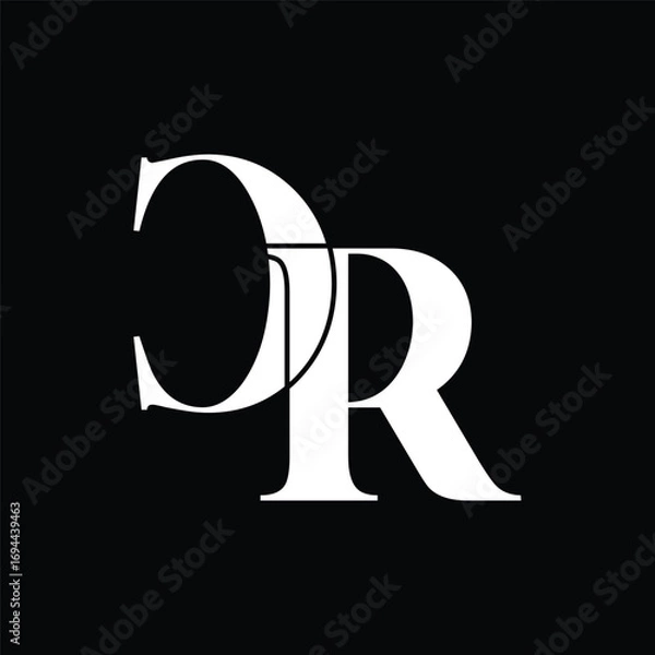 Obraz Initial letter CR logo design 
