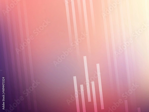 Obraz Różowe tło gradient z paskami, ilustracja