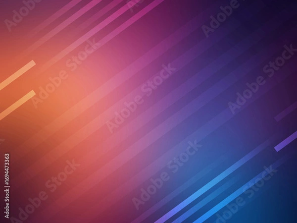 Obraz Tło abstrakcyjne z paskami, tęczowe, gradient, pomarańczowe, niebieskie