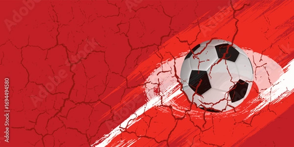 Fototapeta Soccer Template design , Football banner, Sport layout design, Red Theme, vector illustration ,abstract background eps 10