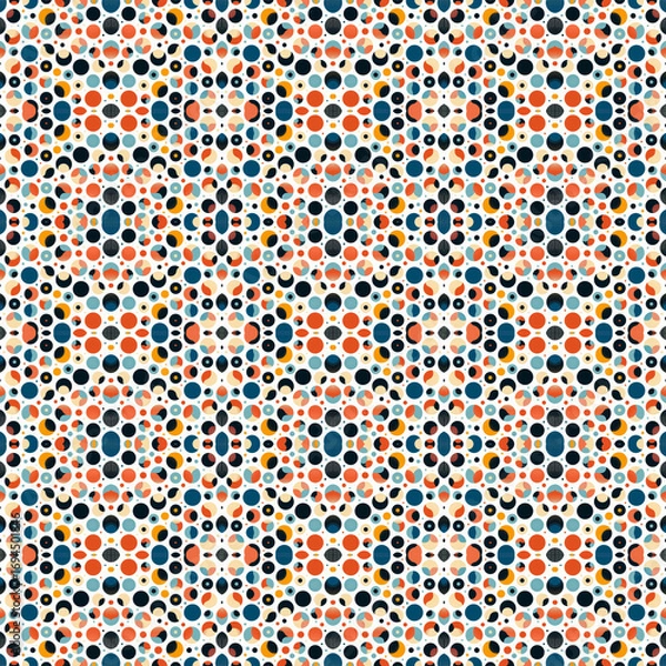 Fototapeta Seamless Polka Dot Pattern Background with Bold Dots for Fabric, Textile and Wallpaper Design