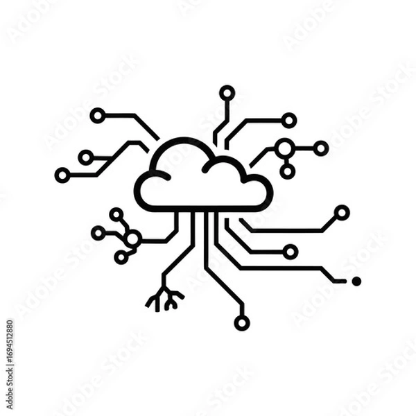 Obraz Cloud Computing Network Data Center Server.
