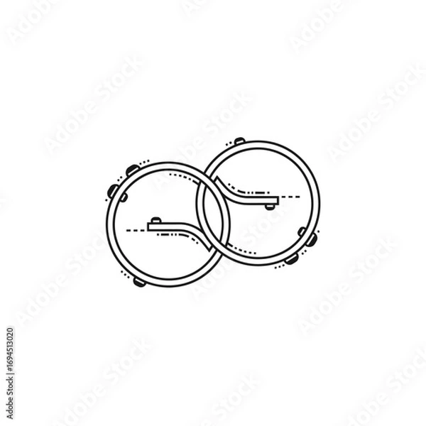 Obraz Interlocking Circular Design Element.