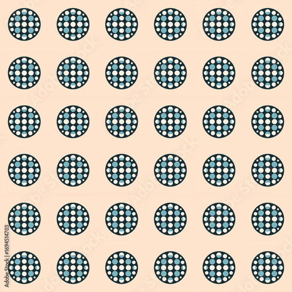 Fototapeta Seamless Polka Dot Pattern Background with Bold Dots for Fabric, Textile and Wallpaper Design