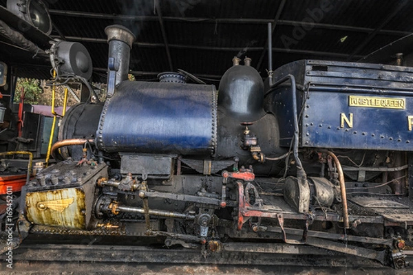Obraz Famous Darjeeling steam train was Built between 1879 and 1881 and now is World Heritage Site by UNESCO, India.