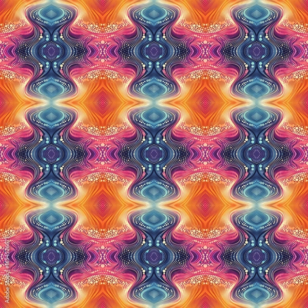 Fototapeta Seamless Polka Dot Pattern Background with Bold Dots for Fabric, Textile and Wallpaper Design