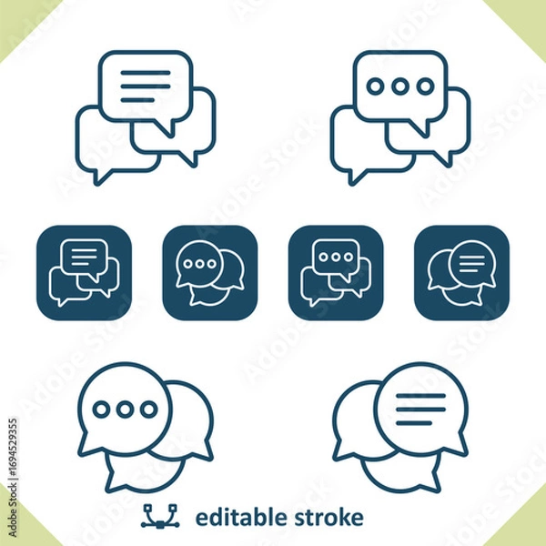 Fototapeta Chat Bubbles - Speech Bubbles - Chat Icons