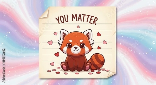 Obraz Cute Red Panda You Matter.