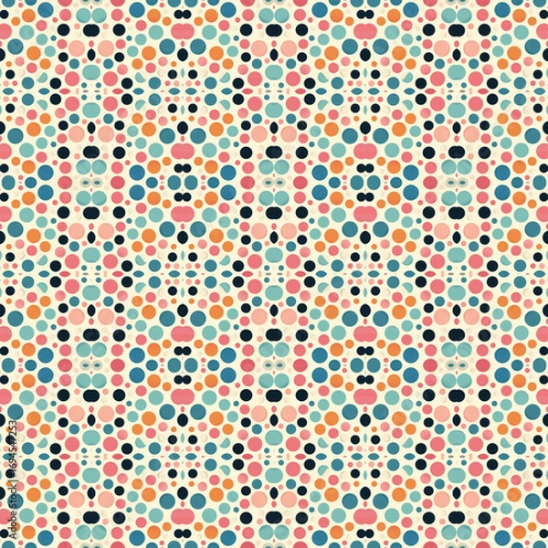 Fototapeta Seamless Polka Dot Pattern Background with Bold Dots for Fabric, Textile and Wallpaper Design