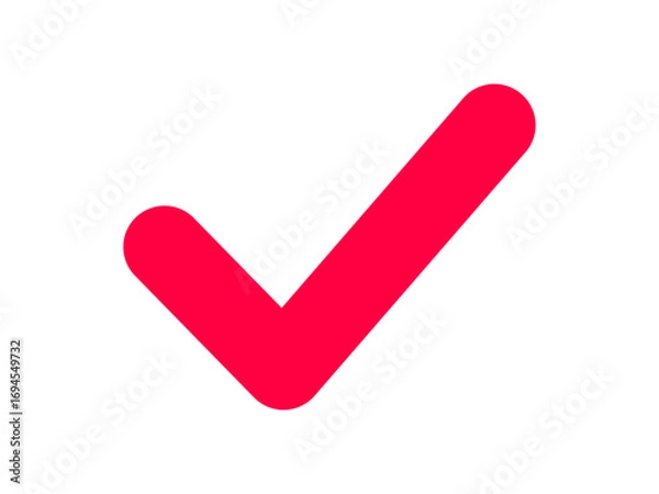 Fototapeta チェック　アイコン　赤