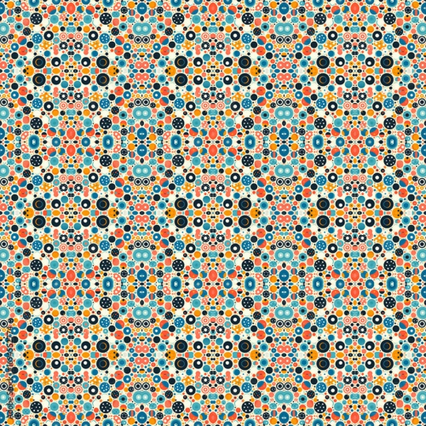 Fototapeta Seamless Polka Dot Pattern Background with Bold Dots for Fabric, Textile and Wallpaper Design