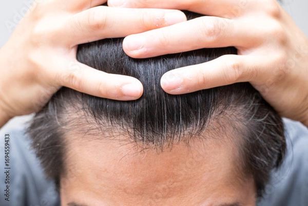 Obraz 薄毛を気にする男性（M字に後退する額）