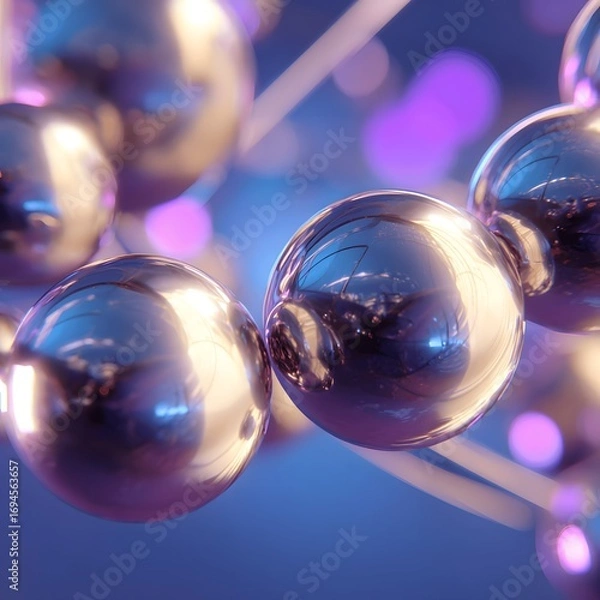 Fototapeta Glowing 3D Sphere – Sci-Fi Digital Art