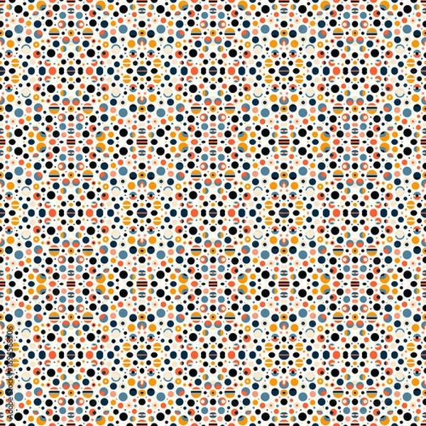Fototapeta Seamless Polka Dot Pattern Background with Bold Dots for Fabric, Textile and Wallpaper Design