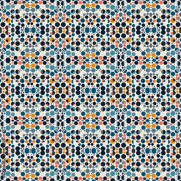 Fototapeta Seamless Polka Dot Pattern Background with Bold Dots for Fabric, Textile and Wallpaper Design