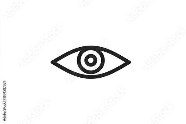 Fototapeta Simple outline drawing of an eye.