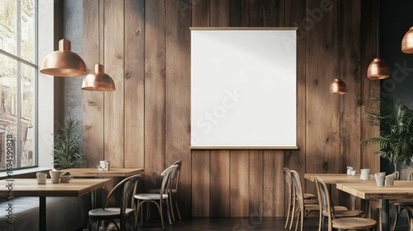 Obraz Empty restaurant interior mockup