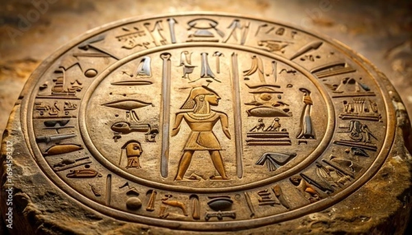 Obraz ancient egyptian bas relief