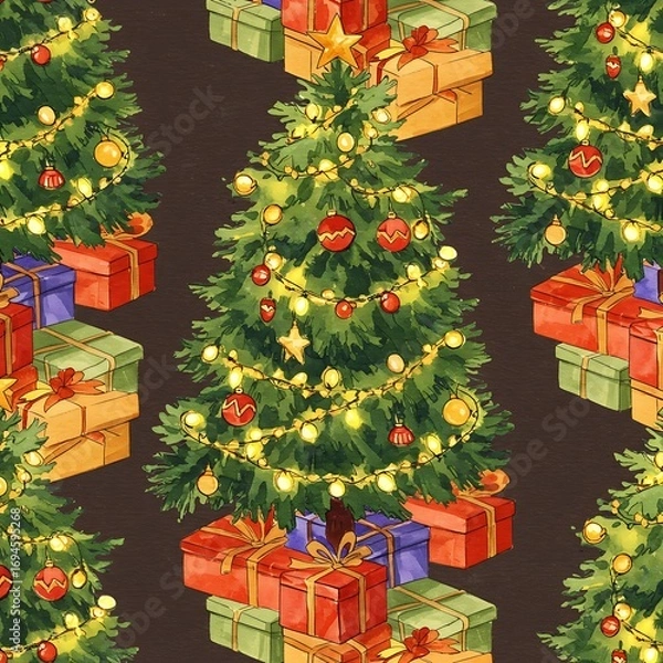 Obraz Midnight Christmas Gleam