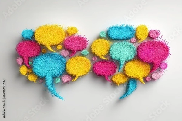 Fototapeta Let's Chat. Come and Join the Chatter for a Negotiation Discussion