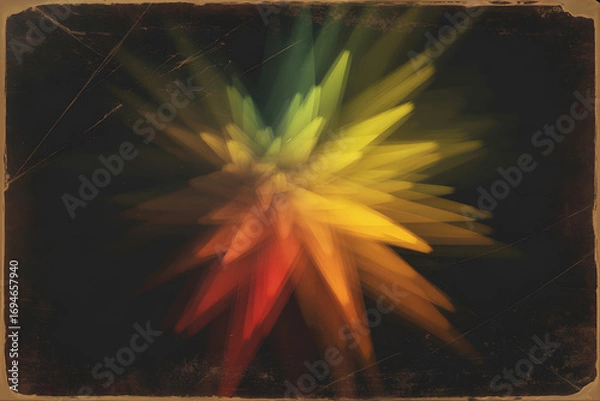 Obraz Abstract colorful explosion with a vintage texture featuring vibrant gradients of red yellow and green against a ideal for artistic and creative projects