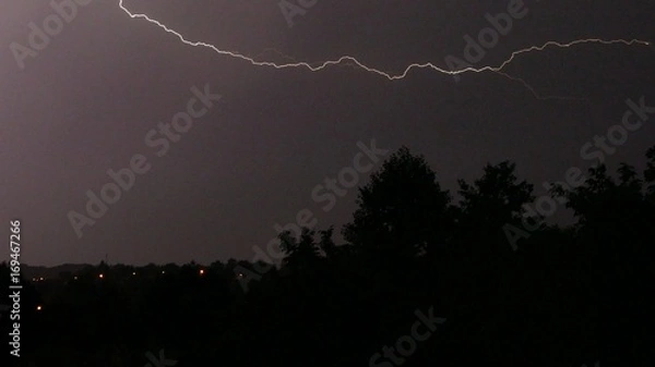 Obraz Lightning in the sky at night