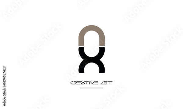 Obraz NX, XN, N, X abstract letters logo monogram