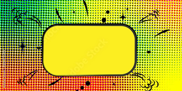 Fototapeta Vibrant Multicolor Halftone Background in Pop Art Style