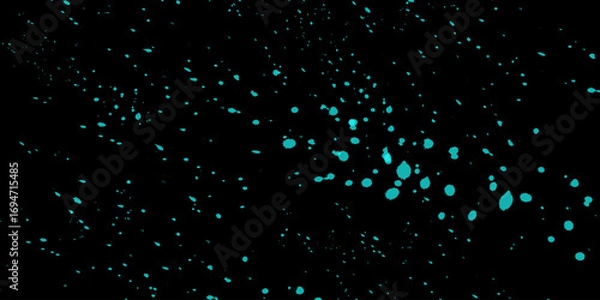 Fototapeta Blue paint splashes isolated on black background. Abstract grunge background