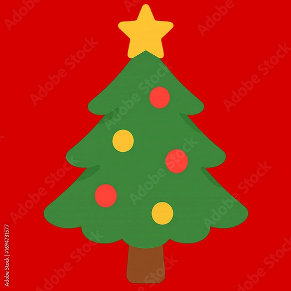 Fototapeta christmas tree vector