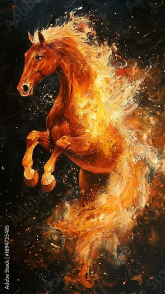 Obraz horse in the night