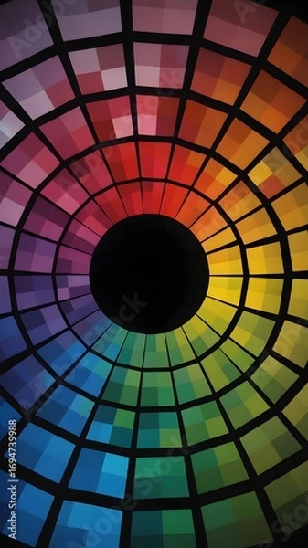 Obraz Vibrant spectrum color wheel design creates a captivating visual harmony, perfect for design inspiration.