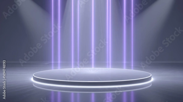 Fototapeta Glowing booth background