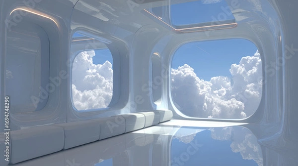 Fototapeta Warehouse in the sky