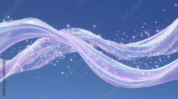 Fototapeta Abstract fluid on blue background