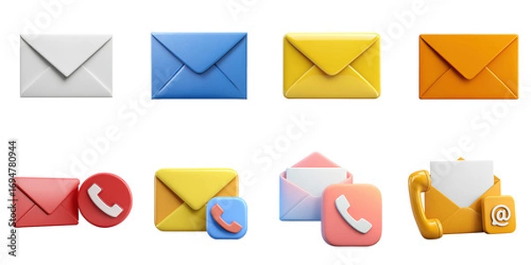 Fototapeta E-mail contact white background png transparent  concept using for information decoration.