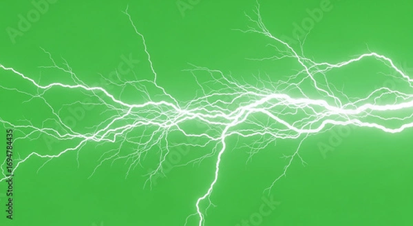 Obraz Green screen with lightning bolts across the screen.