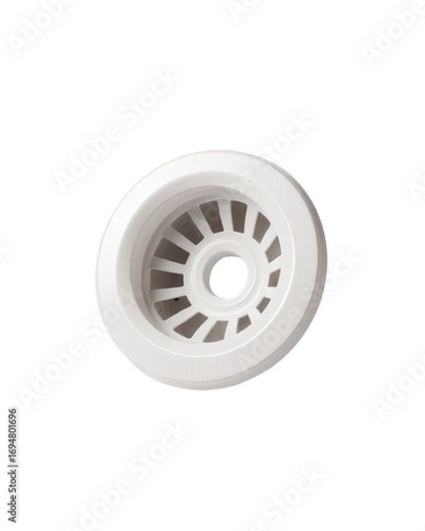 Obraz White plastic vent, studio shot, clean background, HVAC system