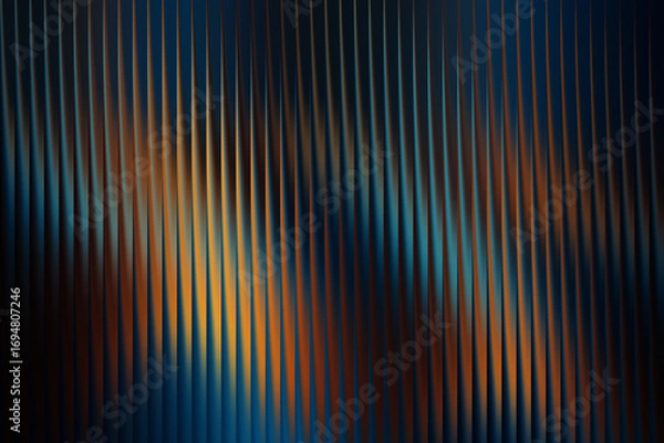 Fototapeta Abstract background with vertical wavy lines and warm and cool colors
