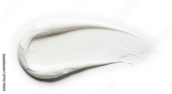 Fototapeta Smooth white cream swirled on a bright white surface exhibiting subtle ridges and shadows for depth and texture