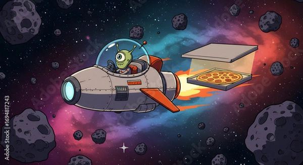 Obraz Interstellar Pizza Delivery